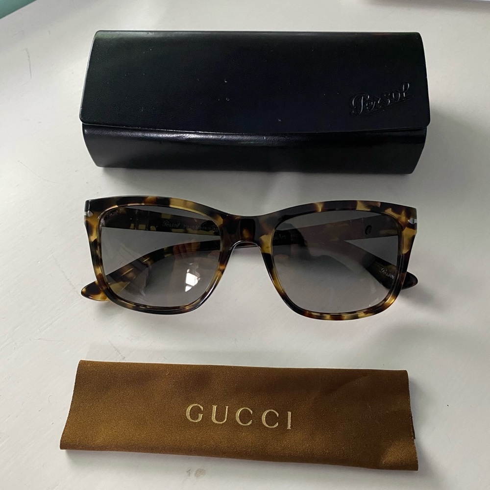 Persol 3135-S Havana Sunglasses with Gucci cloth